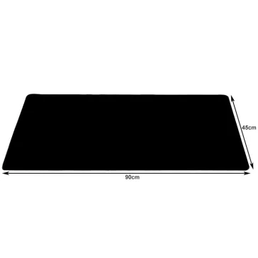 XXL fekete egérpad 90x45 cm méretben, csúszásgátló gamer billentyűzet és egér alátét