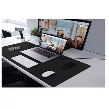 XXL fekete egérpad 90x45 cm méretben, csúszásgátló gamer billentyűzet és egér alátét