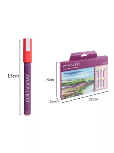 MAALEO 12 darabos akril marker készlet arany és ezüst színekkel, vízálló akril filctollak kőre és fára