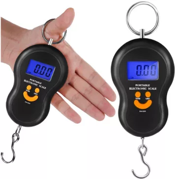 RUHHY digitális horogmérleg LCD kijelzővel poggyászhoz és horgászathoz