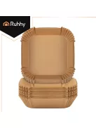 Ruhhy 100 darabos négyzet alakú szilikonos air fryer papírbetét, hőálló 230 fokig
