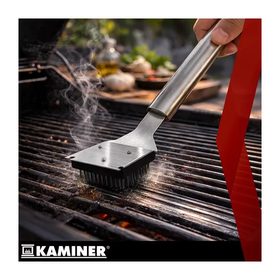 KAMINER 26 db-os rozsdamentes acél grillsütő készlet alumínium bőröndben BBQ grillezéshez