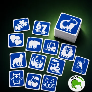 500 különböző Kivi Art 5×5 cm-es csillámtetoválás sablon egy szettben