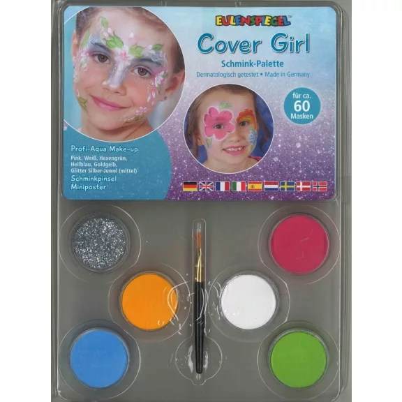 Eulenspiegel Junior 6 színű arcfesték paletta - "Cover Girl paletta"