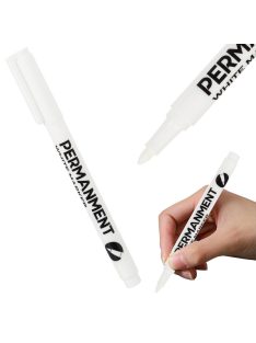 Fehér permanent festékmarker gumiabroncs felújításához, fém és üveg jelöléséhez, 1mm-es hegy