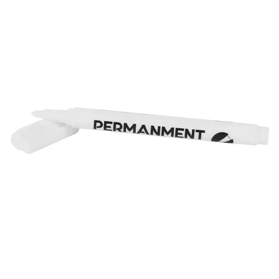 Fehér permanent festékmarker gumiabroncs felújításához, fém és üveg jelöléséhez, 1mm-es hegy