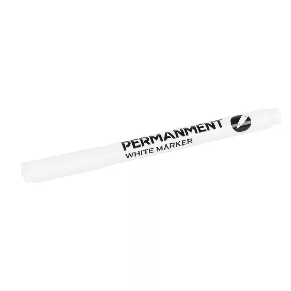 Fehér permanent festékmarker gumiabroncs felújításához, fém és üveg jelöléséhez, 1mm-es hegy