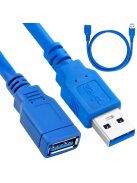 usb 3.0 hosszabbító kábel 1.5m árnyékolt usb a adapter