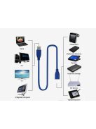 usb 3.0 hosszabbító kábel 1.5m árnyékolt usb a adapter