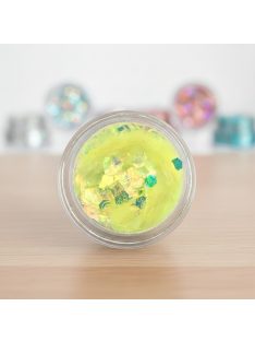 KiviArt Canary Mixed Chunky Csillám GL07 - Élénk Sárga Glitter Sminkhez