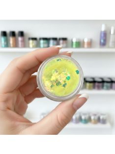 KiviArt Canary Mixed Chunky Csillám GL07 - Élénk Sárga Glitter Sminkhez