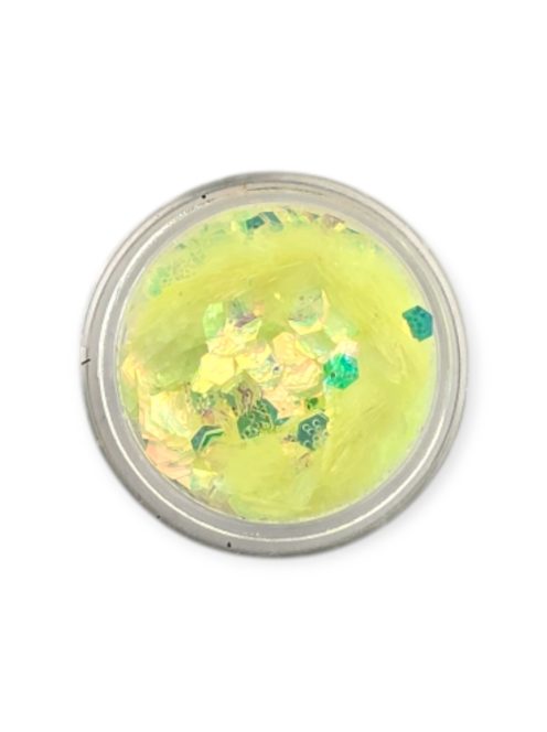 KiviArt Canary Mixed Chunky Csillám GL07 - Élénk Sárga Glitter Sminkhez