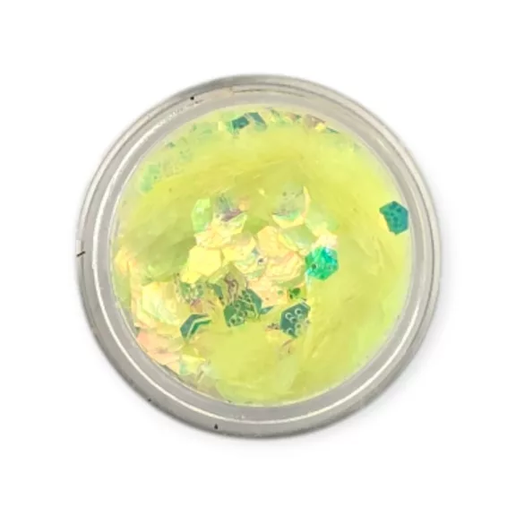 KiviArt Canary Mixed Chunky Csillám GL07 - Élénk Sárga Glitter Sminkhez