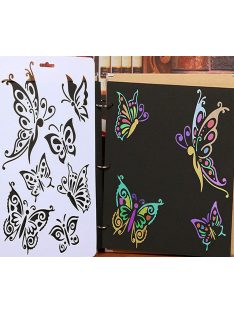 Festő sablon, stencillepkék