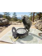 Professzionális fém iránytű zárható házzal és folyadékos tájolóval túrázáshoz