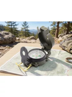 Professzionális fém iránytű zárható házzal és folyadékos tájolóval túrázáshoz