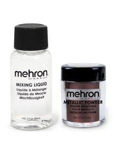 Mehron Metallic Powder Bronze + - Mixing Liquid 