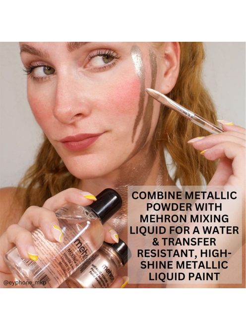 Mehron Metallic Powder Bronze + - Mixing Liquid 