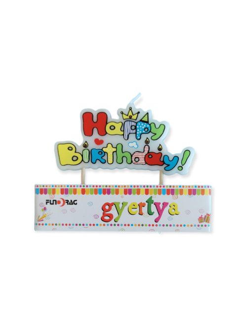 Tortagyertya - Happy Birthday felirattal