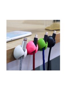   Kábel, töltőkábel tartó, rendszerező öntapadós 6db/cs