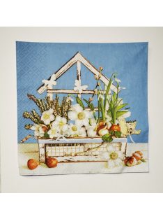 Dekupázs szalvéta - Hóvirág minta