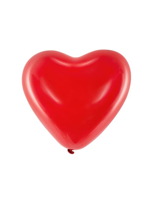 Szív alakú gumi lufi piros