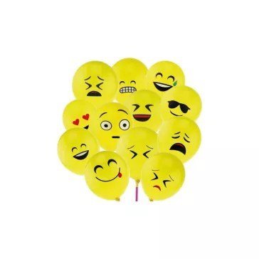 Smiley lufi sárga 10 db, 30 cm