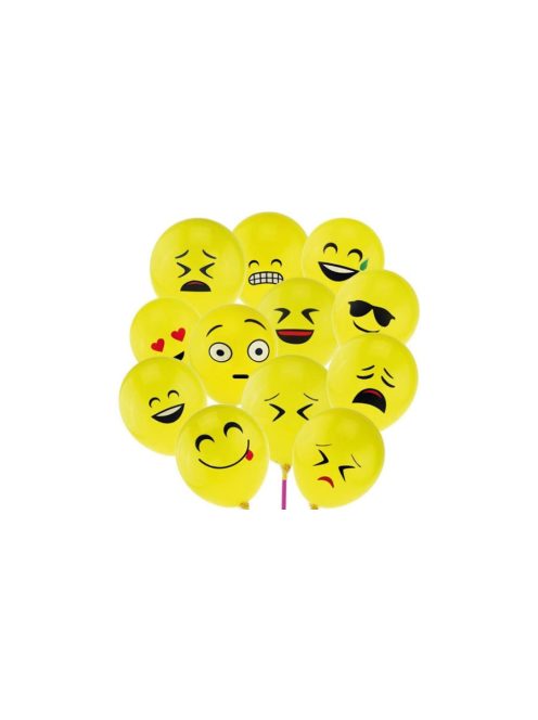 Smiley lufi sárga 10 db, 30 cm