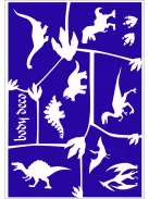 Dinós csillámtetoválás sablon A5 méretben KiviArt