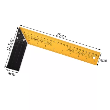 Derékszőg fém 25cm