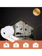 Erős öntapadós fehér tépőzár szalag, 5 méter hosszú és 5 cm széles tekercs.