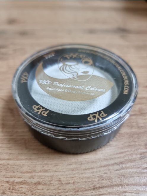 Nagy méretű, 90 grammos, kerek tégelyes PXP Professional Colors fehér arcfesték.