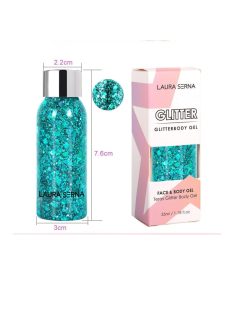 Laura Serna Chunky face and Body glitter gel - Türkiz