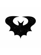 KiviArt 4x4cm Csillámtetoválás sablon 03 denevér 