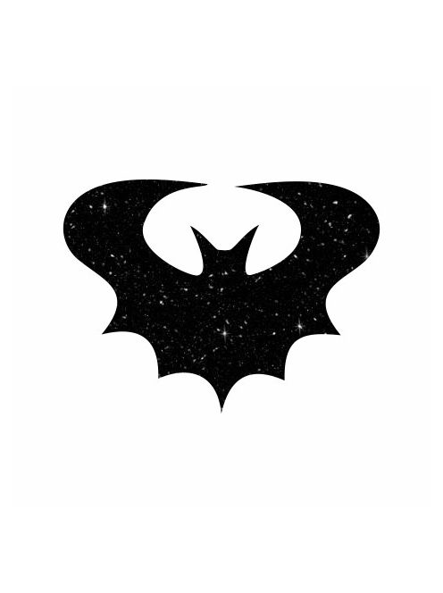 KiviArt 4x4cm Csillámtetoválás sablon 03 denevér 