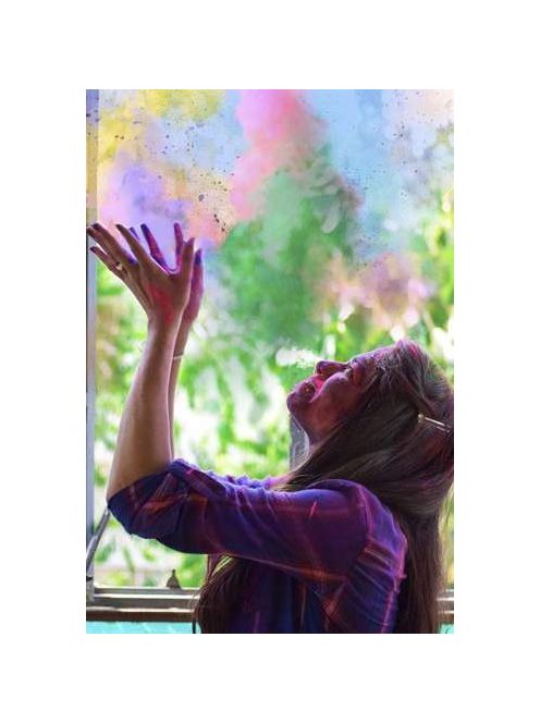 Színes Holi por tasakok (10 különböző színben, egyenként 100g) egy készletben, szórásra készen