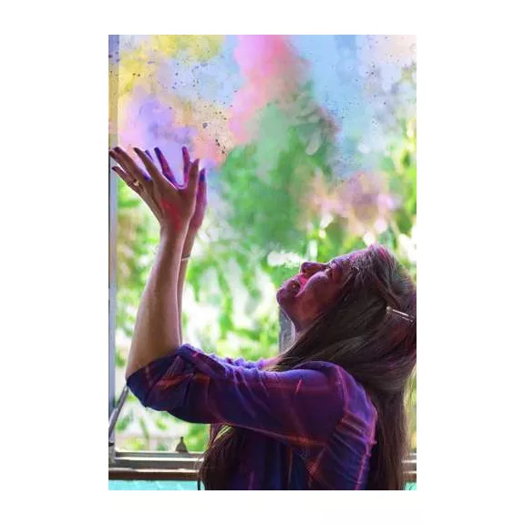 Színes Holi por tasakok (10 különböző színben, egyenként 100g) egy készletben, szórásra készen