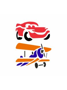 Arc és testfestő sablon - Verdák, Mcqueen és repcsi