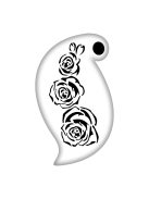 Rózsák arc- és testfestő sablon, hajlékony műanyag stencil