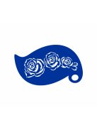 Rózsák arc- és testfestő sablon, hajlékony műanyag stencil