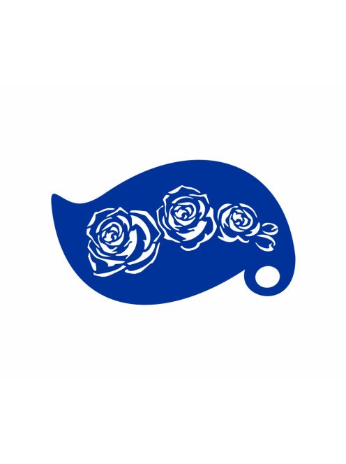 Rózsák arc- és testfestő sablon, hajlékony műanyag stencil