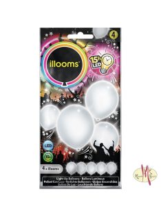 Illooms - Világító LED-es lufi 4 db-os több színben