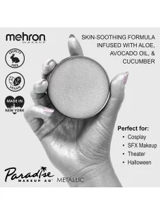 Mehron Paradise Makeup AQ Metallic Silver (40 g) – Fémes ezüst arcfesték, testfesték