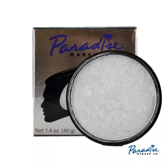 Mehron Paradise Makeup AQ Metallic Silver (40 g) – Fémes ezüst arcfesték, testfesték