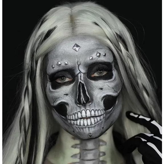 Mehron Paradise Makeup AQ Metallic Silver (40 g) – Fémes ezüst arcfesték, testfesték