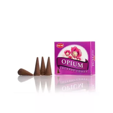 HEM Opium illatú füstölő kúp 10db/cs