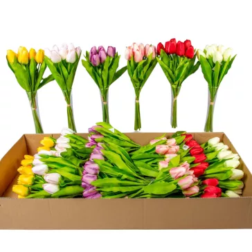 Élethű mű tulipán – Tartós és elegáns dekorációs virág