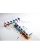 Superstar 6 darabos nagyszemcsés kozmetikai csillám szett Party színekben (pl. élénk, irizáló), arcra, testre, hajra, buli és fesztivál sminkhez