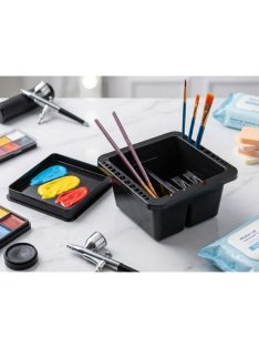 KiviArt Fekete színű ecsetmosó és ecsettartó tál festéshez és sminkeléshez