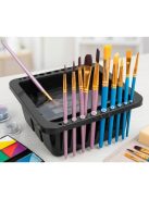 KiviArt Fekete színű ecsetmosó és ecsettartó tál festéshez és sminkeléshez